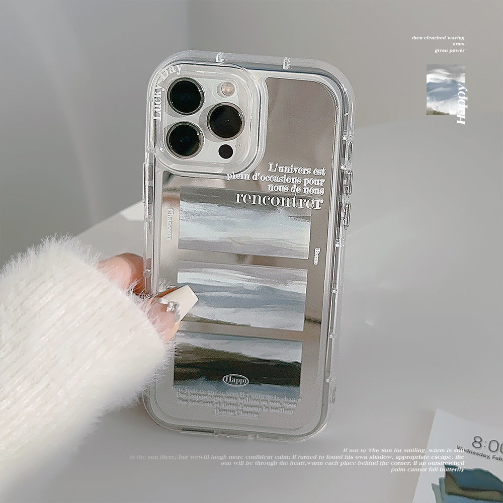 ins oil painting cloud sea for 16Pro Max Apple 17 mobile phone case iPhone literary style 13 mirror 11 advanced