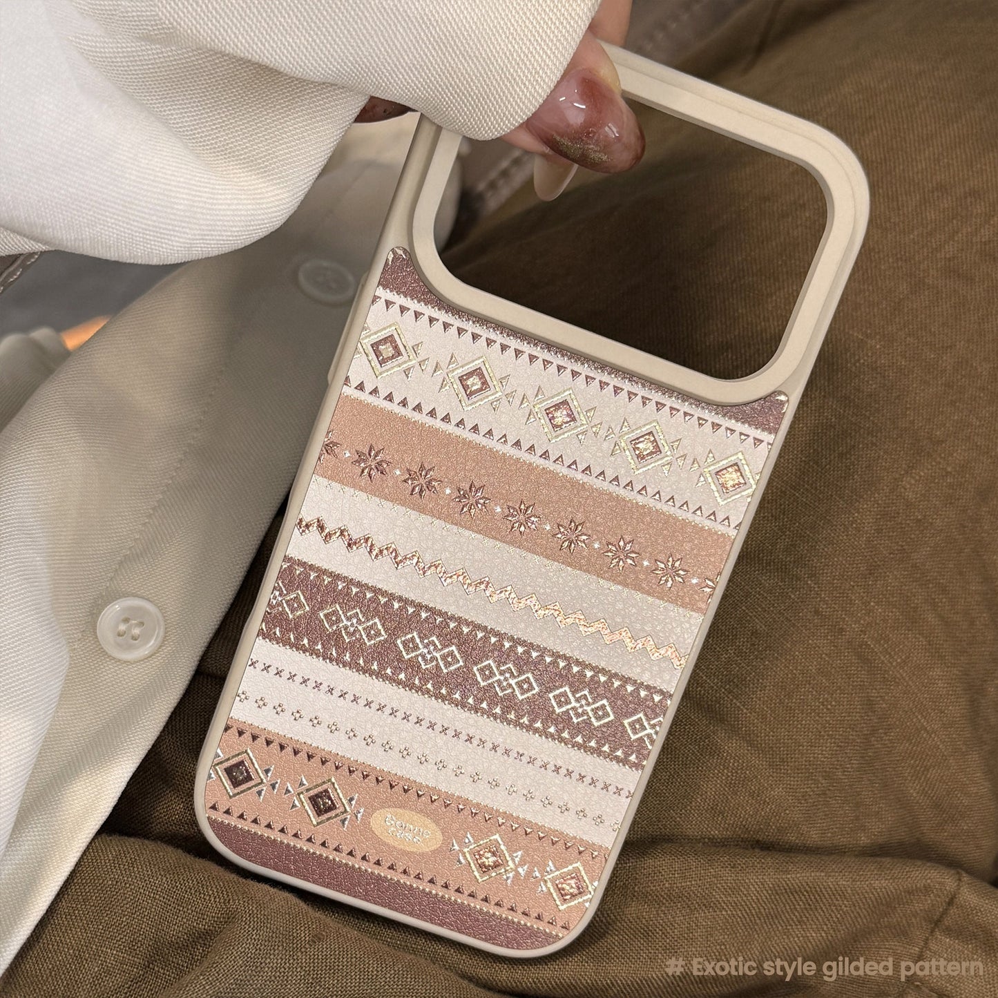 Gilt leather Apple 17promax mobile phone case 16 for iPhone15 personalized brown texture 13 Huawei Samsung