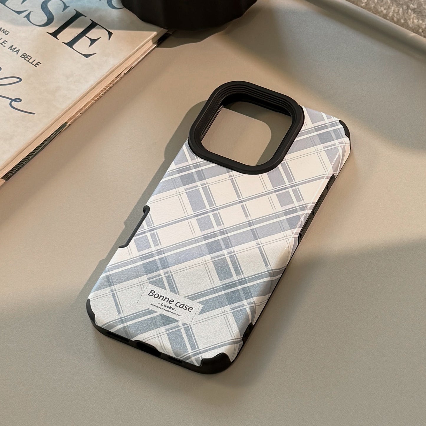 Korean ins leather pattern rhombus for iphone16 apple 17pro max mobile phone case british style 14 advanced 13