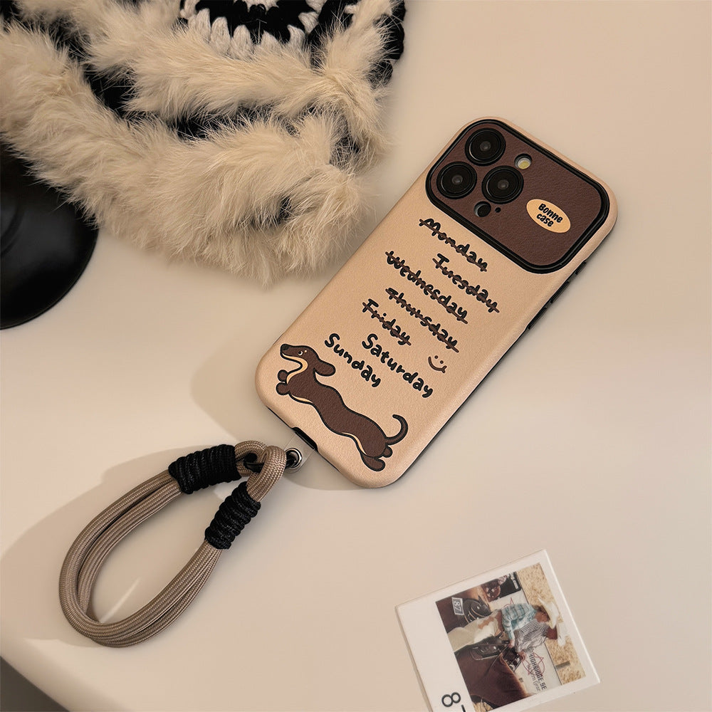 ins wind dachshund suitable for iphone14 apple 15 mobile phone case 16pro max cortex 17 trendy cool personality 13