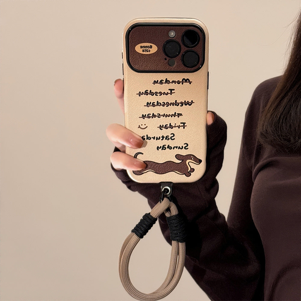 ins wind dachshund suitable for iphone14 apple 15 mobile phone case 16pro max cortex 17 trendy cool personality 13