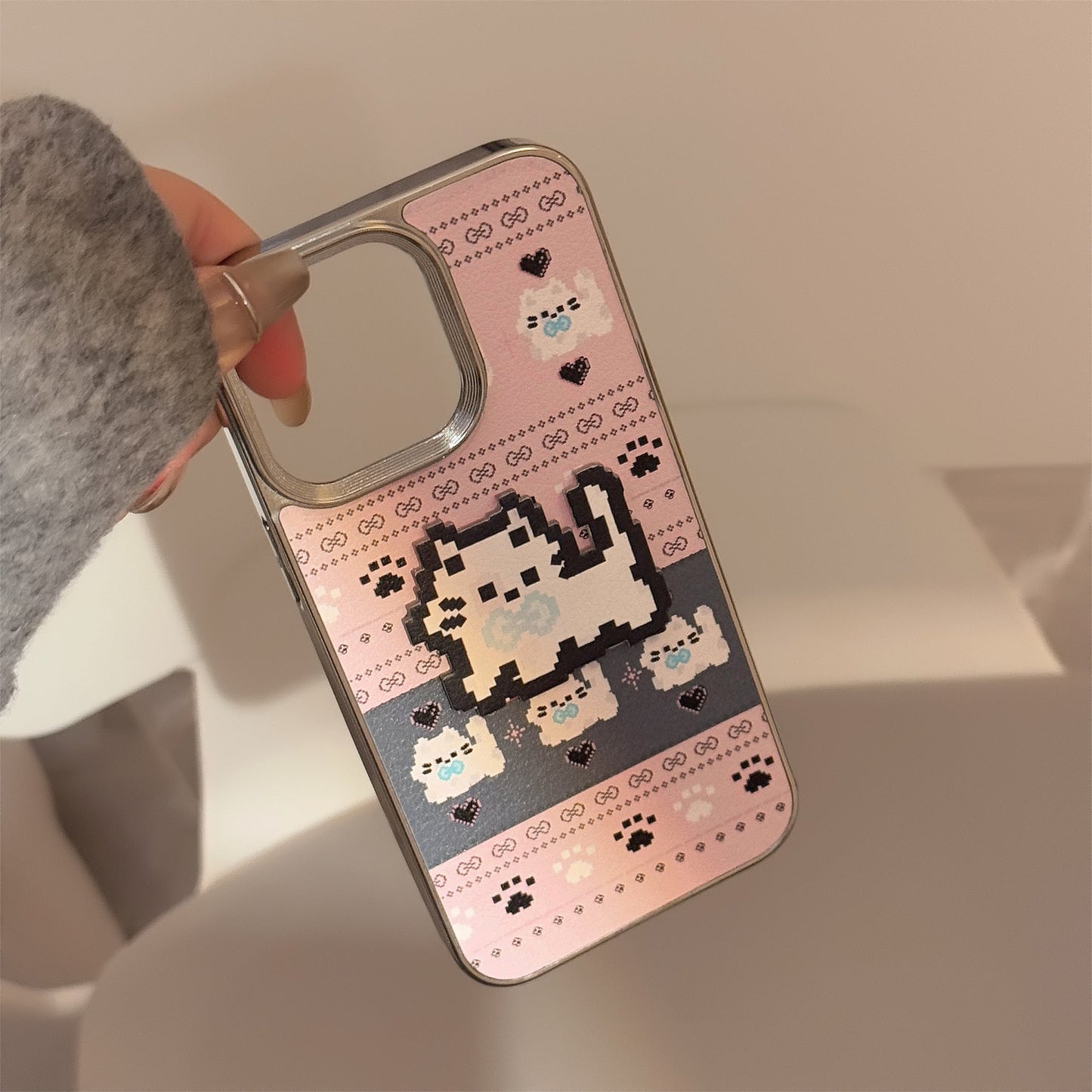 Fair Island cartoon apple 16 mobile phone case 17promax leather 15 for iPhone13 plating hard 11 couple