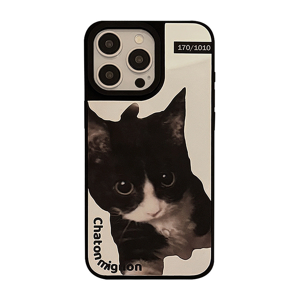 Couple trendy cool cats and dogs are suitable for Apple 16promax mobile phone case personalized iphone17 anti-drop 13 mirror 15 hard