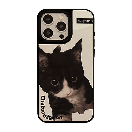 Couple trendy cool cats and dogs are suitable for Apple 16promax mobile phone case personalized iphone17 anti-drop 13 mirror 15 hard