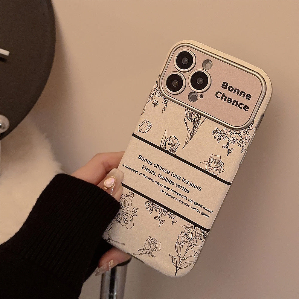Rose flower for iphone16 apple 15 mobile phone case 13promax leather 17 temperament 12 crystal lanyard