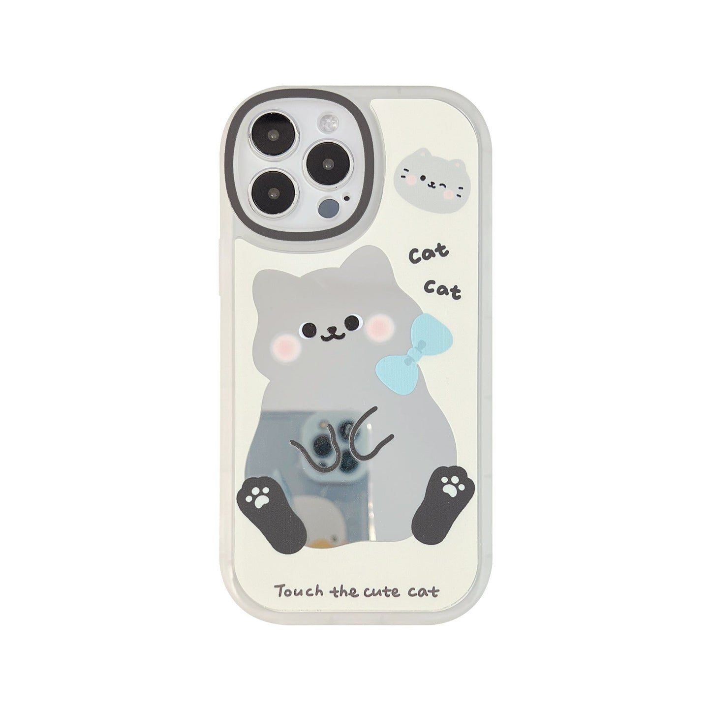 ins cartoon cat suitable for iphone16 mobile phone case 11 apple 15pro max makeup mirror Xs protective case 14