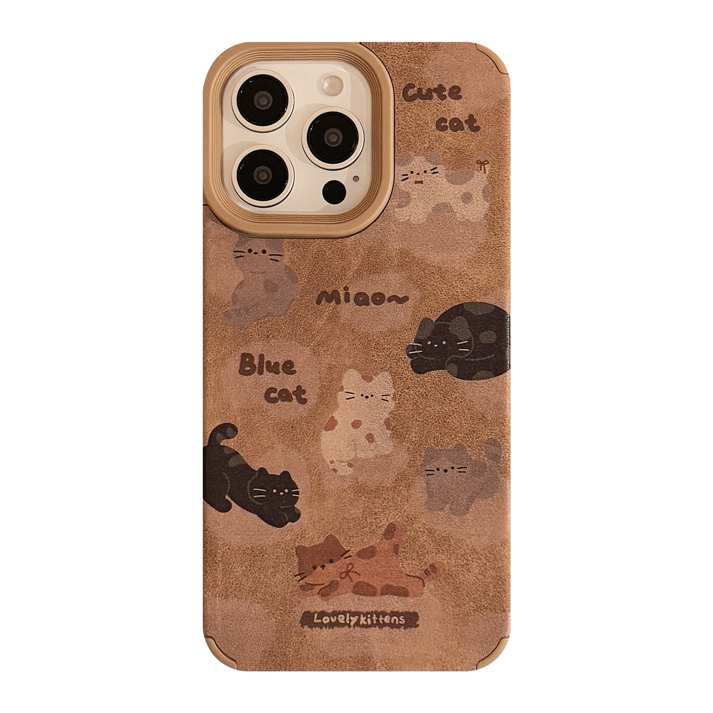 Leather cartoon for 16promax iPhone case iPhone 15 full screen cat 14 plush rope 17 autumn and winter
