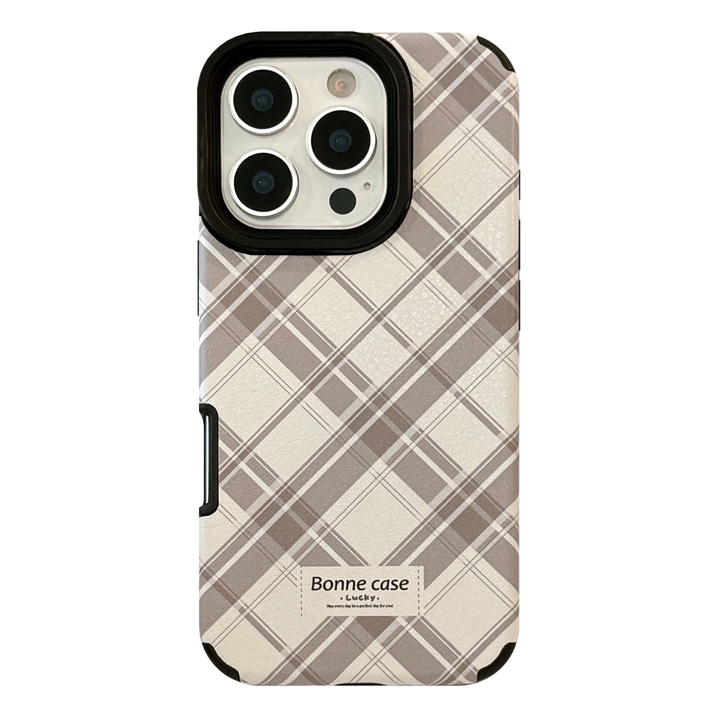 Korean ins leather pattern rhombus for iphone16 apple 17pro max mobile phone case british style 14 advanced 13