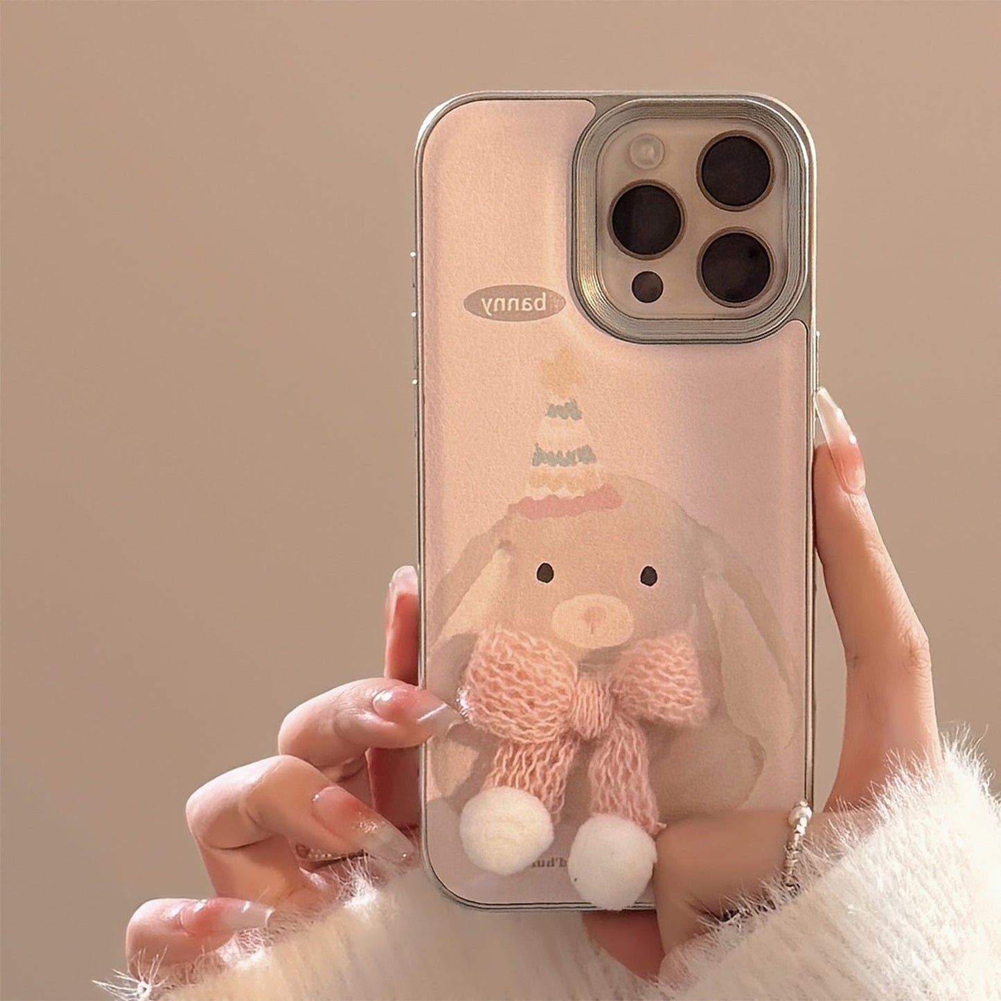 Fun plush animal Apple 16 mobile phone case 17promax cortex three-dimensional 15 suitable for iPhone13 hair generation