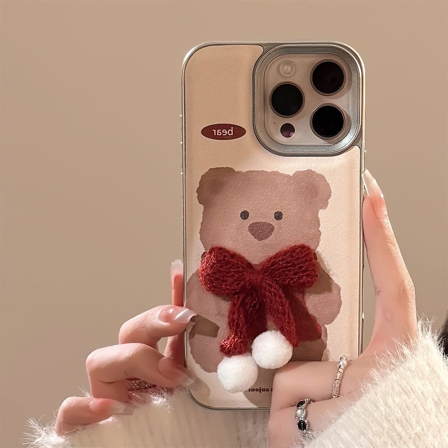 Fun plush animal Apple 16 mobile phone case 17promax cortex three-dimensional 15 suitable for iPhone13 hair generation