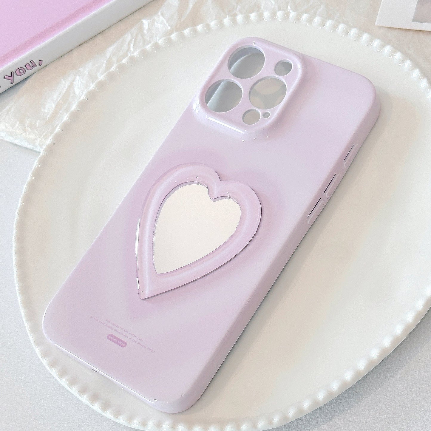 Love mirror three-dimensional application iphone16 mobile phone case Apple 15promax film soft 13 all-inclusive 17 niche