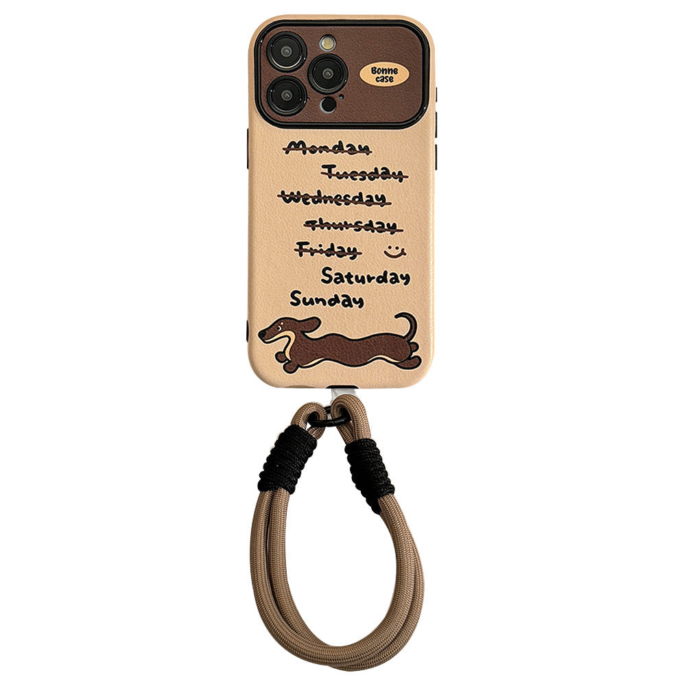 ins wind dachshund suitable for iphone14 apple 15 mobile phone case 16pro max cortex 17 trendy cool personality 13