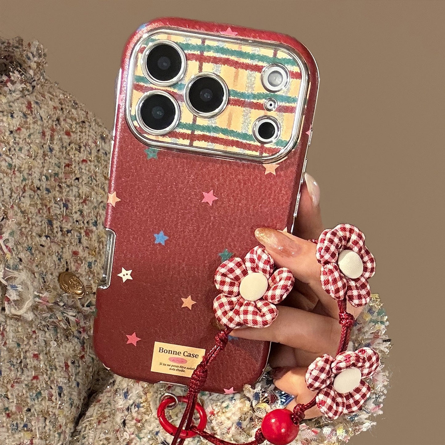 Color star contrast creative application iphone17promax mobile phone case Apple 16 anti-drop 13 all-inclusive 15 hand rope