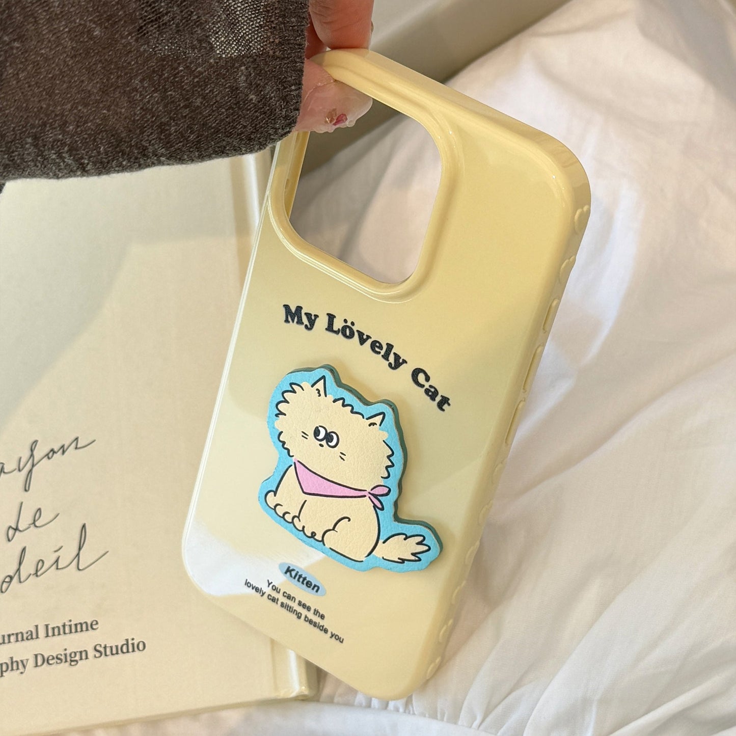 Fun color cat iphone16 mobile phone case apple 15promax for 17 anti-drop 14 three-dimensional 13 creative