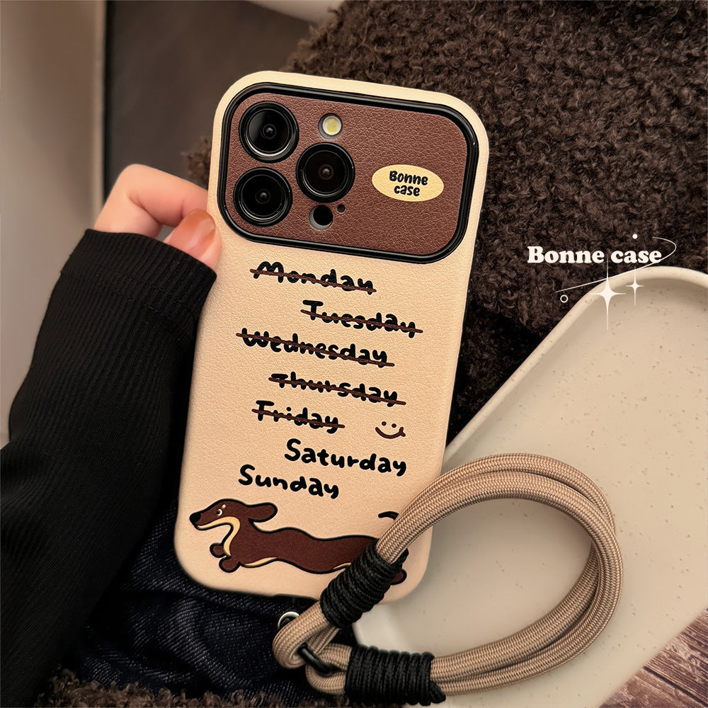 ins wind dachshund suitable for iphone14 apple 15 mobile phone case 16pro max cortex 17 trendy cool personality 13