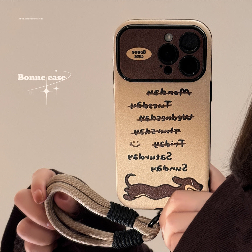 ins wind dachshund suitable for iphone14 apple 15 mobile phone case 16pro max cortex 17 trendy cool personality 13