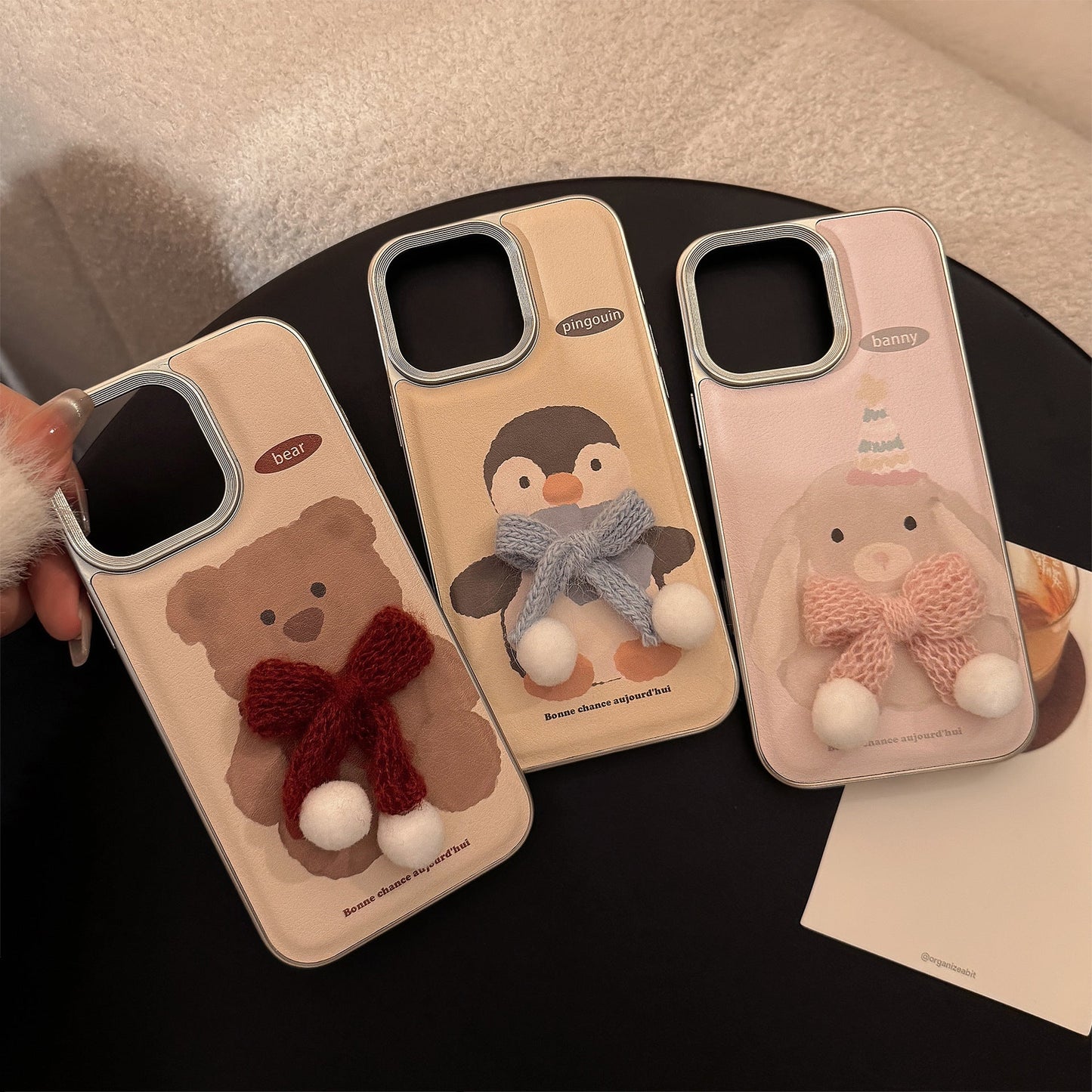 Fun plush animal Apple 16 mobile phone case 17promax cortex three-dimensional 15 suitable for iPhone13 hair generation