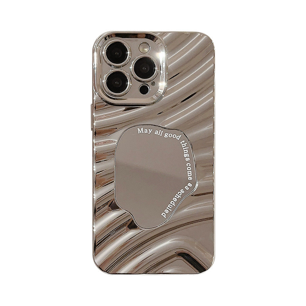 Irregular water ripple iPhone17 iPhone case 14promax mirror 11 advanced sense 16 suitable for Huawei