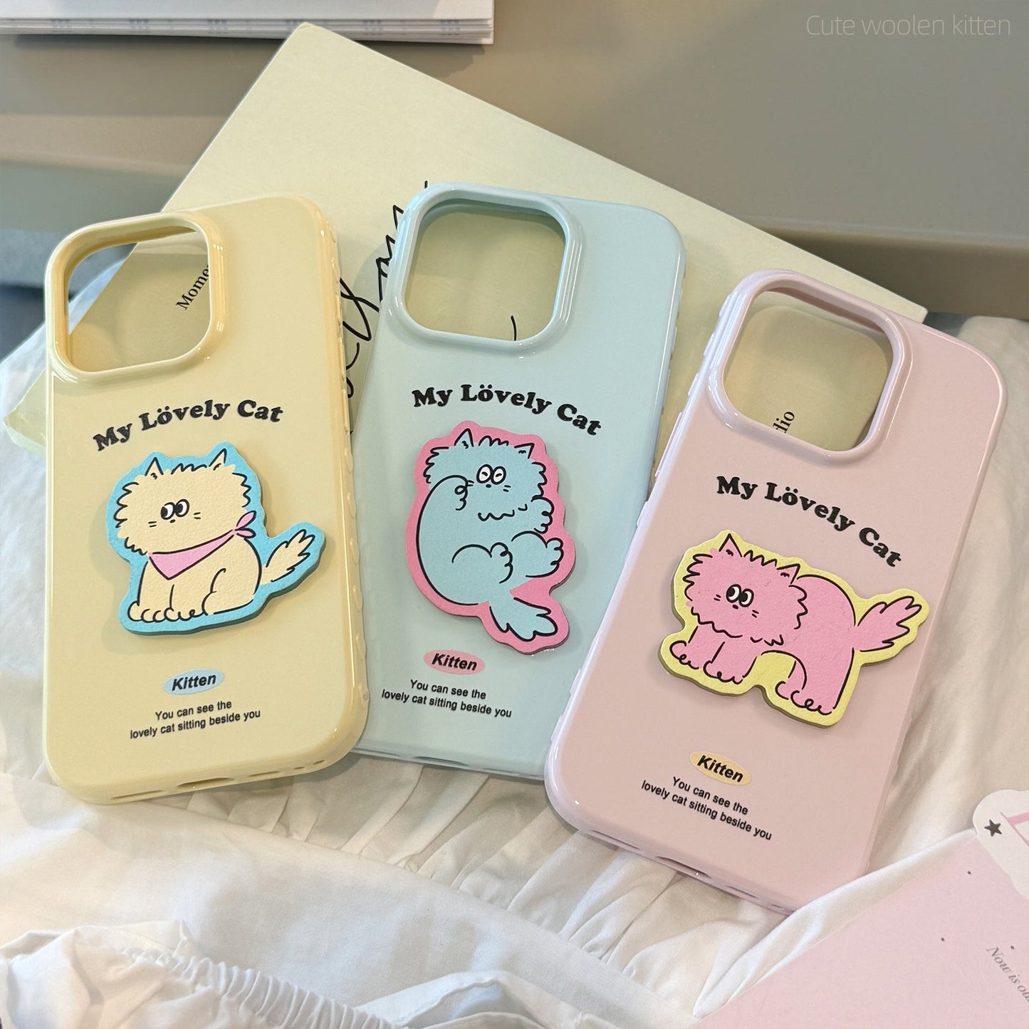 Fun color cat iphone16 mobile phone case apple 15promax for 17 anti-drop 14 three-dimensional 13 creative