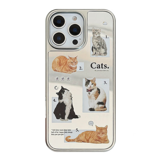 Cat daily application 16promax mobile phone case iphone17 mirror apple 15 electroplating silver 13 niche premium