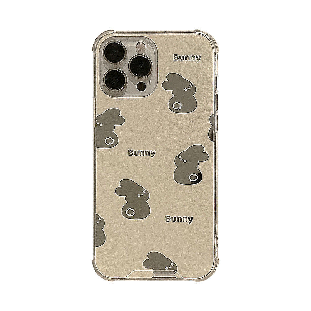 Original mirror rabbit iPhone15 iPhone case 17 creative 12 generation hair X/8 suitable for 14pro max set 11