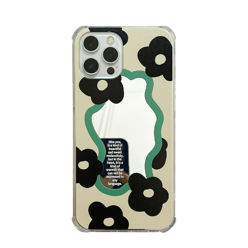 Mirror niche personality suitable for 17pro max apple iphone16 mobile phone case 14pro anti-drop 15/8 sets 11