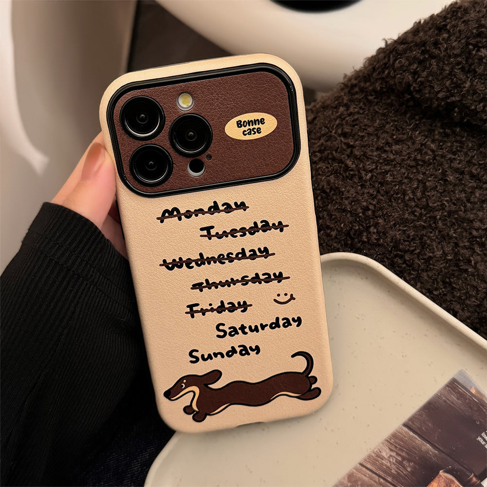 ins wind dachshund suitable for iphone14 apple 15 mobile phone case 16pro max cortex 17 trendy cool personality 13