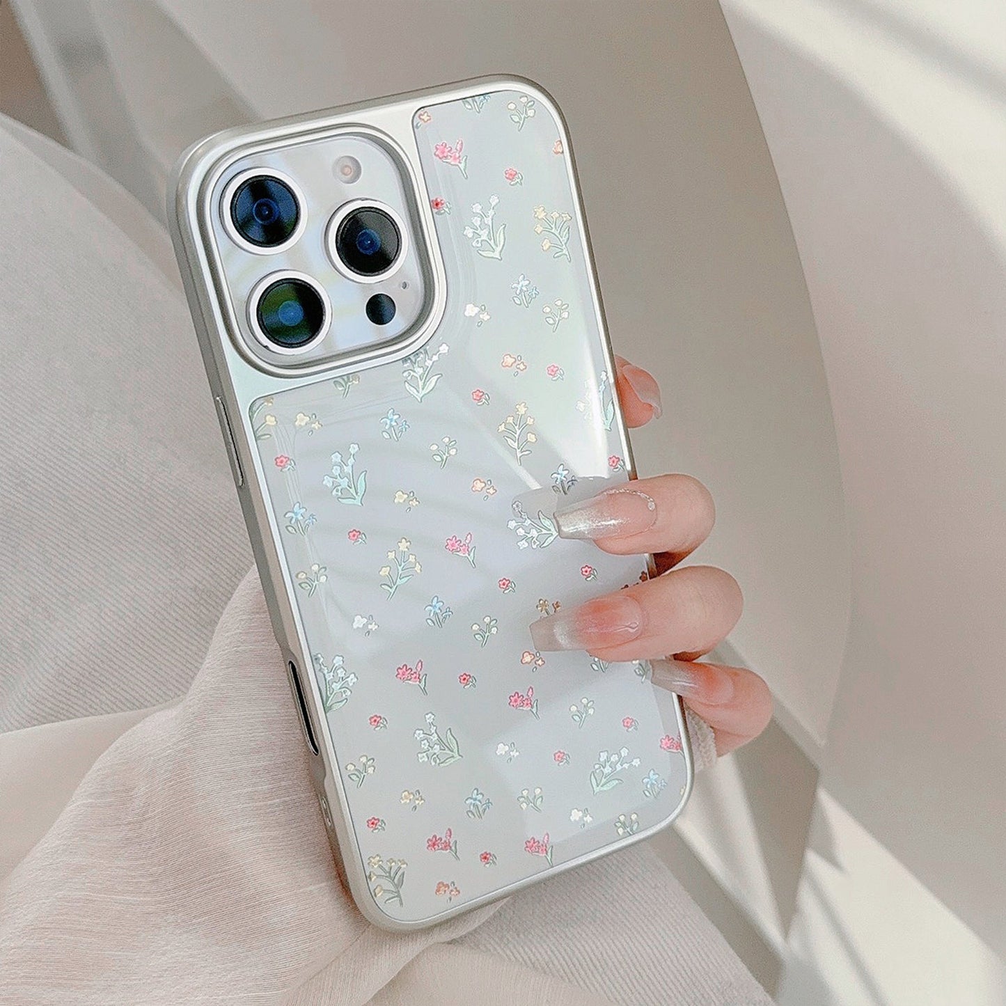 Gilt 15 Apple 16Pro Max mobile phone case iphone17 color flower 14 suitable for Huawei mate Epoxy