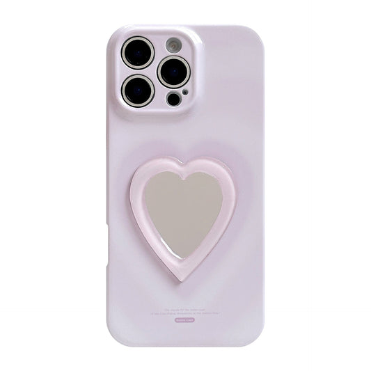 Love mirror three-dimensional application iphone16 mobile phone case Apple 15promax film soft 13 all-inclusive 17 niche