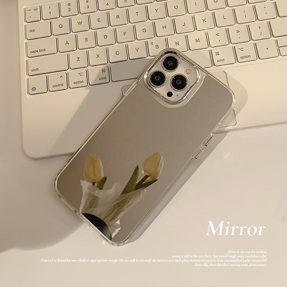 Electroplated mirror 17pro max for iphone16 Apple 15 mobile phone case 12 advanced sense 13pro simple 11
