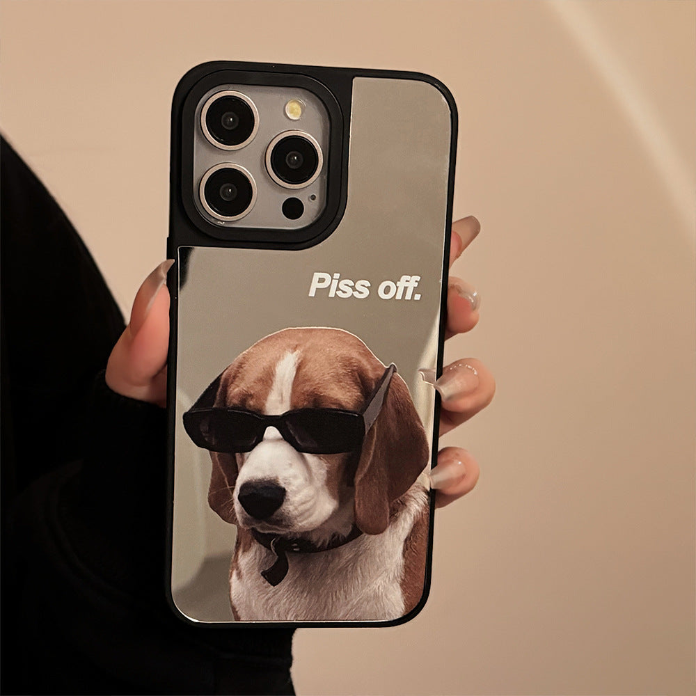 Couple trendy cool cats and dogs are suitable for Apple 16promax mobile phone case personalized iphone17 anti-drop 13 mirror 15 hard