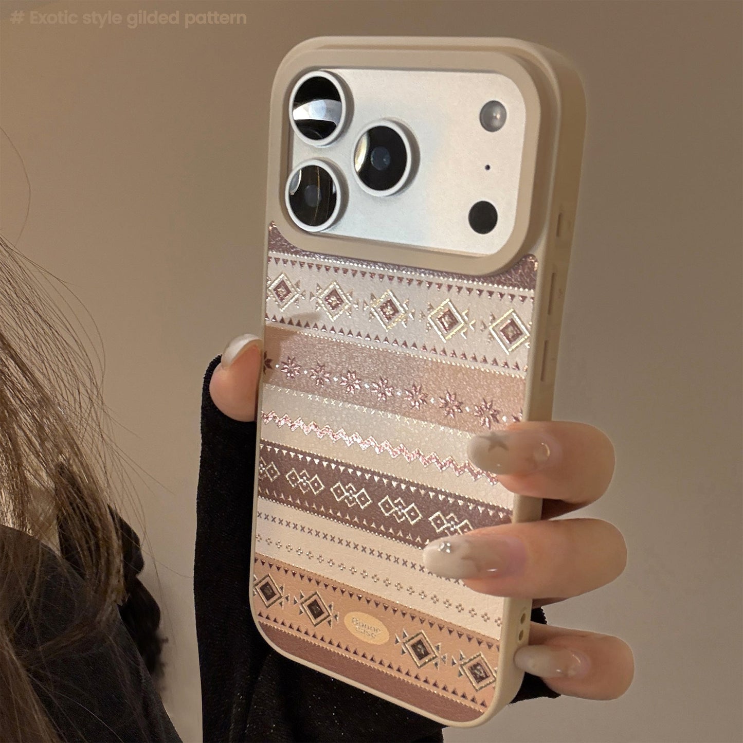 Gilt leather Apple 17promax mobile phone case 16 for iPhone15 personalized brown texture 13 Huawei Samsung