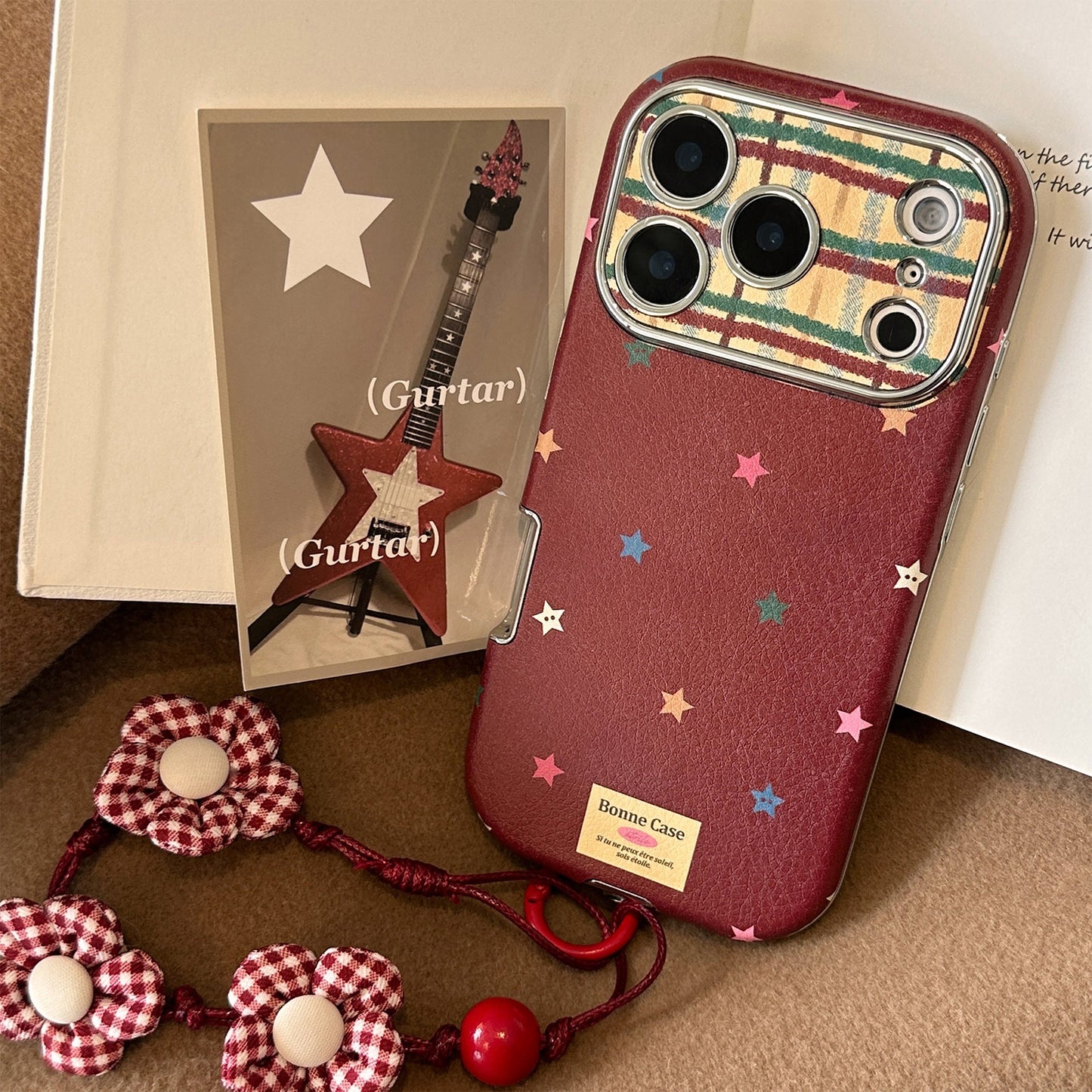 Color star contrast creative application iphone17promax mobile phone case Apple 16 anti-drop 13 all-inclusive 15 hand rope