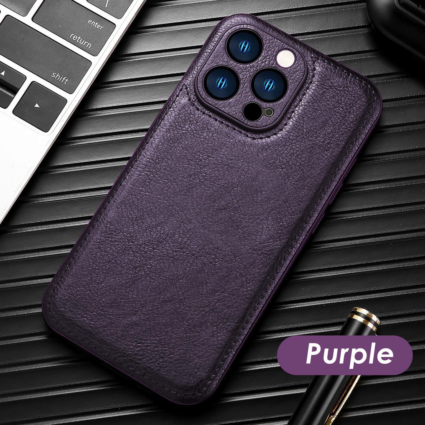 Capa de couro vintage premium para iPhone – capa protetora à prova de choque com toque suave