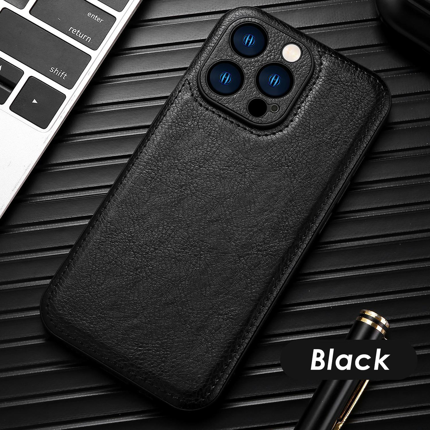 Capa de couro vintage premium para iPhone – capa protetora à prova de choque com toque suave