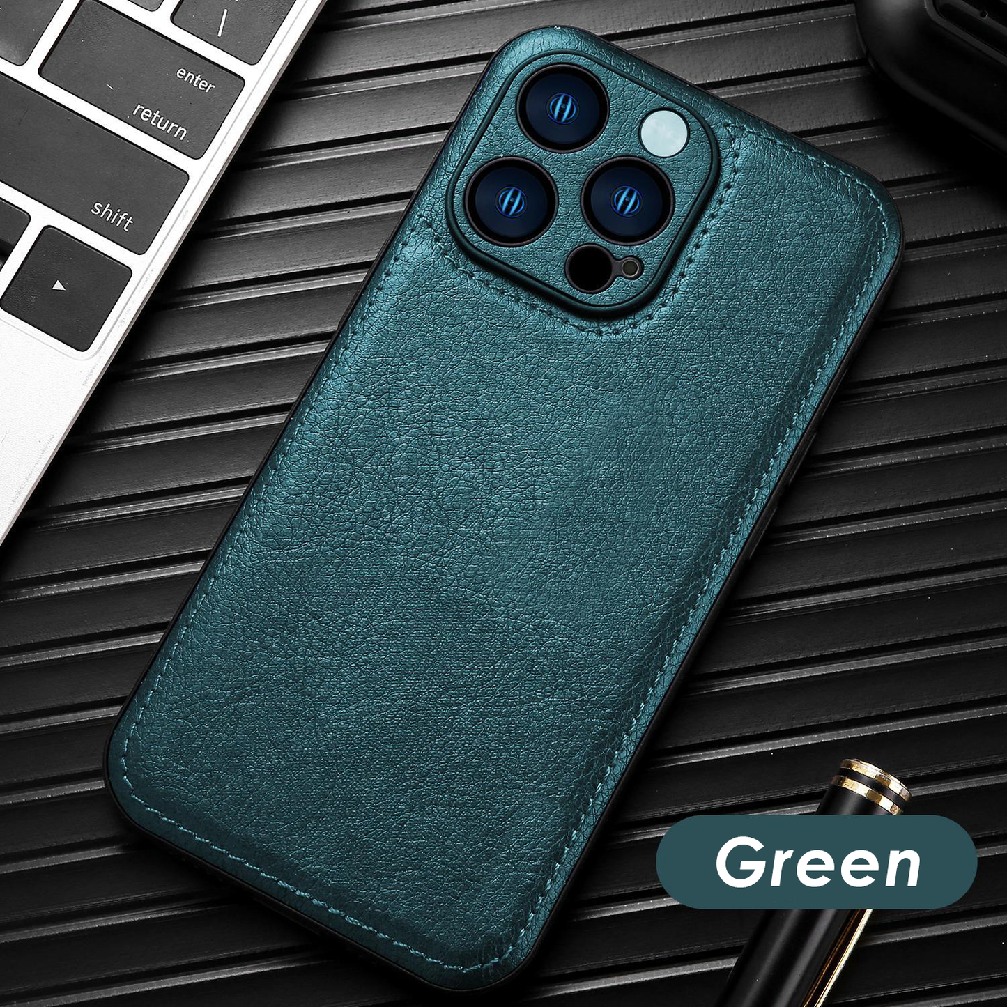 Capa de couro vintage premium para iPhone – capa protetora à prova de choque com toque suave