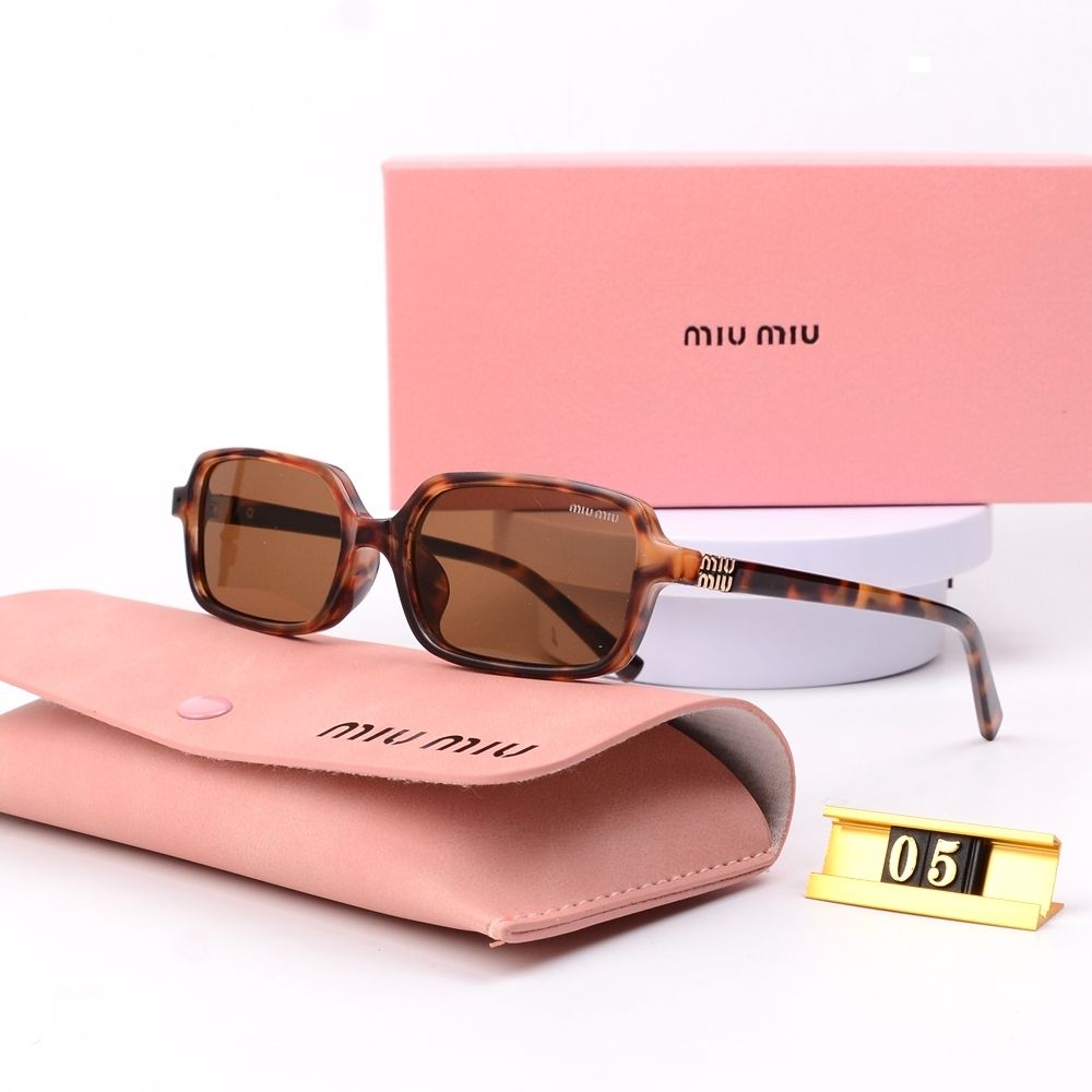 Leopard Print Square Frame Retro Briller & Solbriller