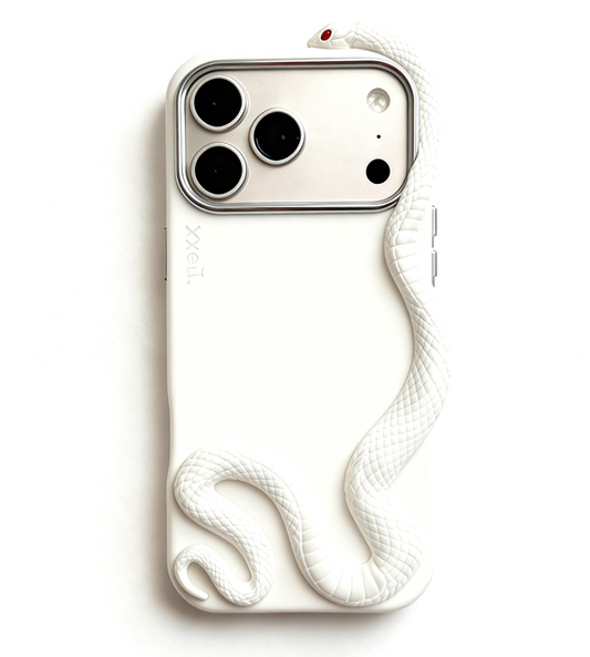 Torbica za iPhone 3D zmija s kožnom teksturom: mistična sofisticiranost