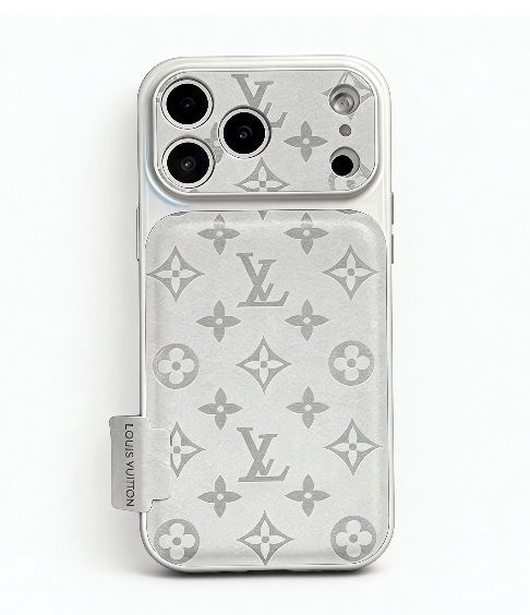 Monogram Textured Leather iPhone Case: Minimalist Premium Design