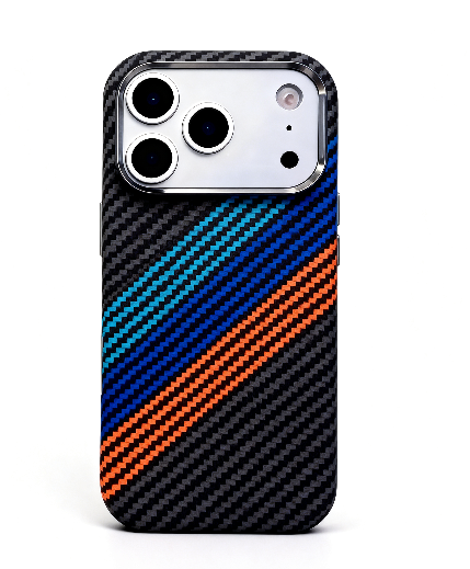 Magnetisch iPhone-hoesje met Kevlar-koolstofvezeltextuur