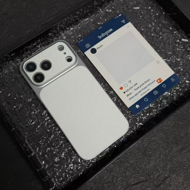 Embossed Monogram Leather-Finish iPhone Case