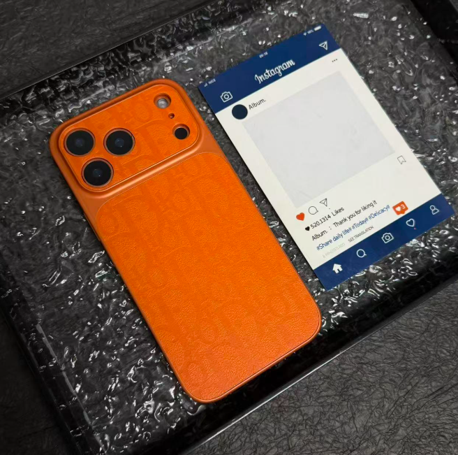 Embossed Monogram Leather-Finish iPhone Case