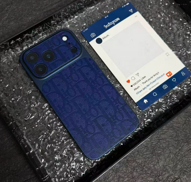 Embossed Monogram Leather-Finish iPhone Case