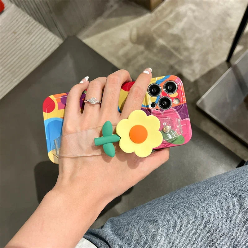 Blomst med snor til iPhone etui