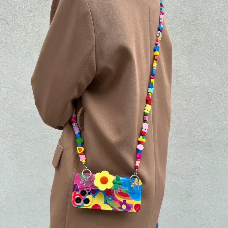 Blomst med snor til iPhone etui