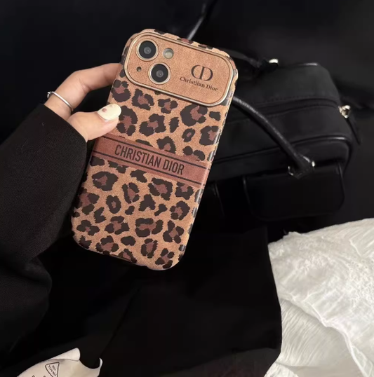 Kožna torbica za iPhone s uzorkom leoparda