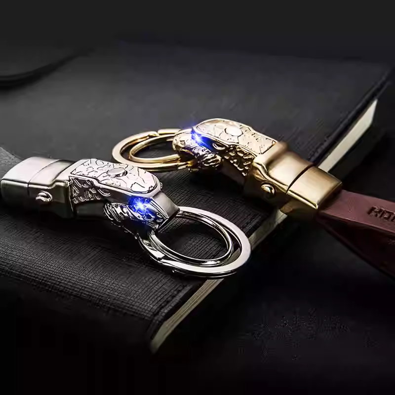 Porte-clés de voiture en cuir véritable – Porte-clés haut de gamme pour homme