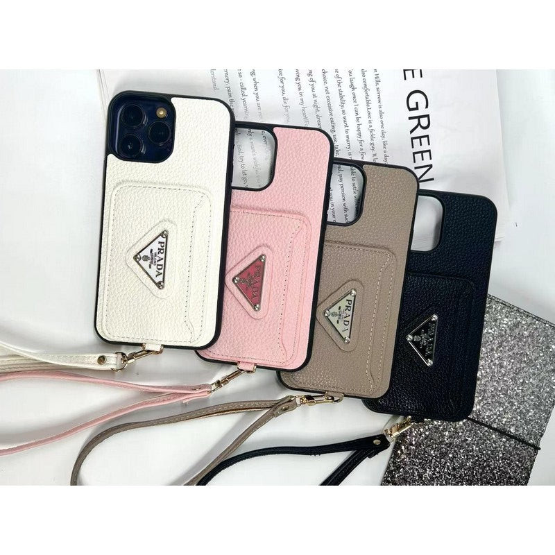 Lyxig fyra färger kortväska iPhonefodral