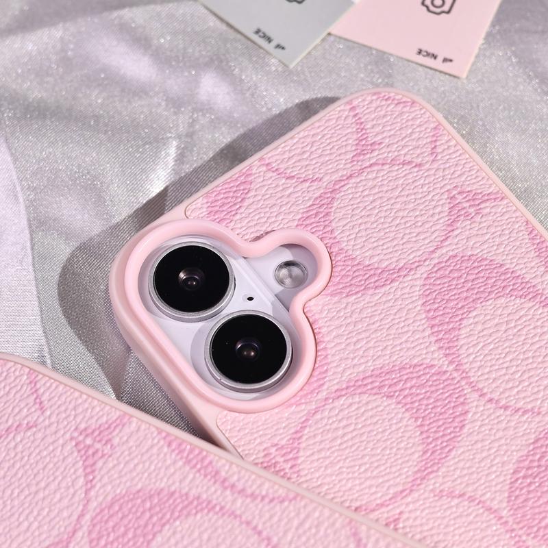 Funda protectora para iPhone con textura de cuero suave