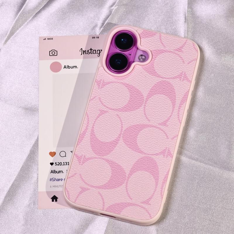 Funda protectora para iPhone con textura de cuero suave